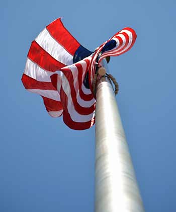 Commercial flagpole repair